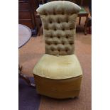 Buttoned back bedroom chair