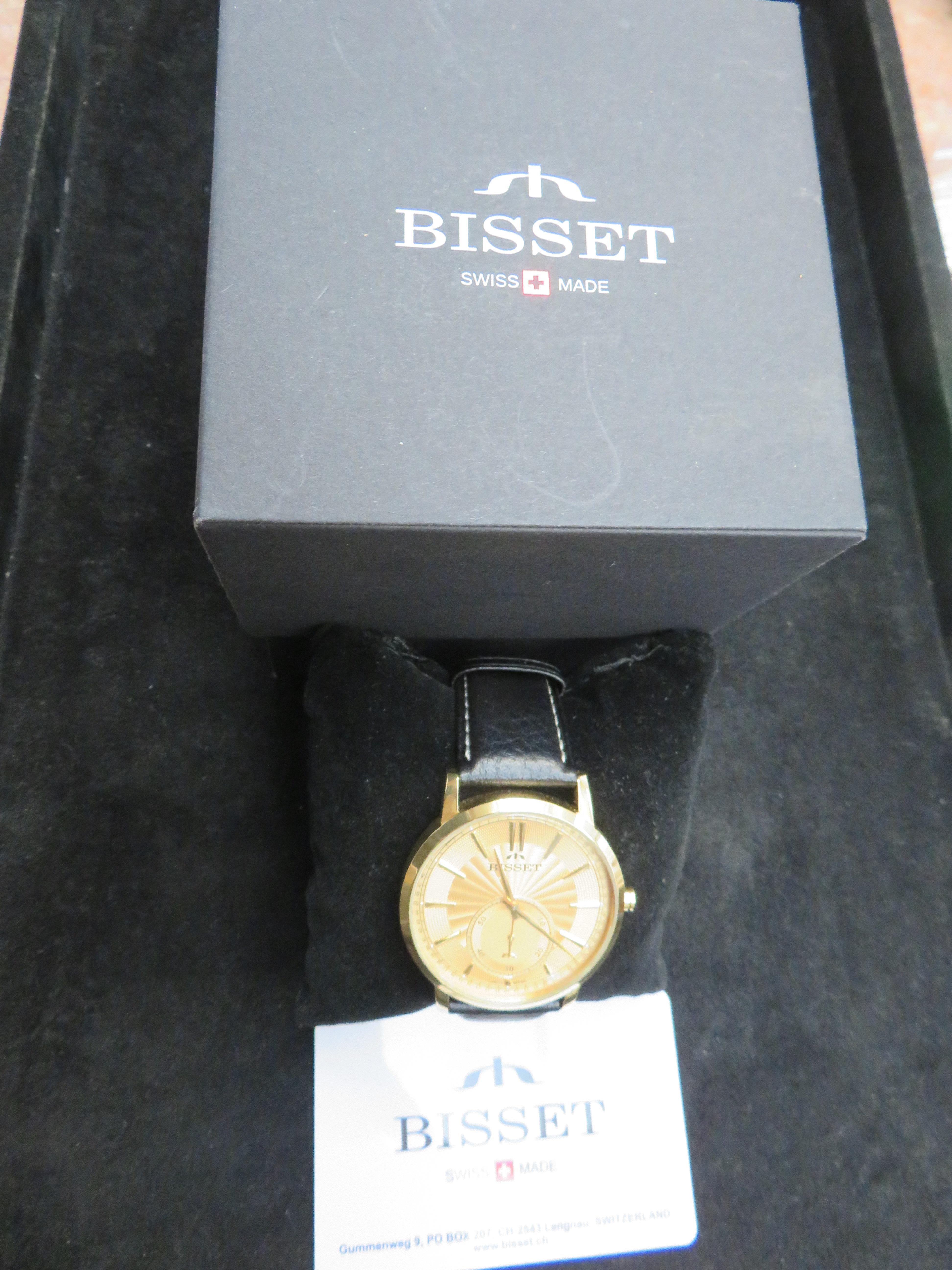 Gents Bisset sub dial wristwatch boxed