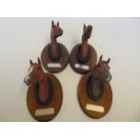 Beswick full set of horse head wall plaques - Red