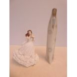 Lladro figurine Madonna together with a Royal Worc