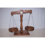 Pair of wooden scales
