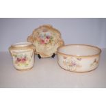 Crown ducal bowl, royal Devon vase & 1 other