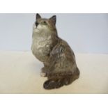 Royal Doulton grey Persian cat Height 21 cm