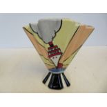 Lorna Bailey cruise fan vase Height 21 cm