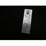 Square lipstick case, blue stone (Unmarked contine