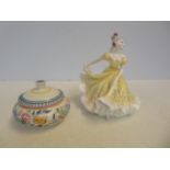 Poole lidded pot together with a Royal Doulton Nin