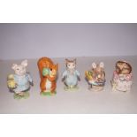 2 Beswick Beatrix potter figures & 3 Royal Albert