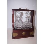 2 Decanter Tantalus (with key)