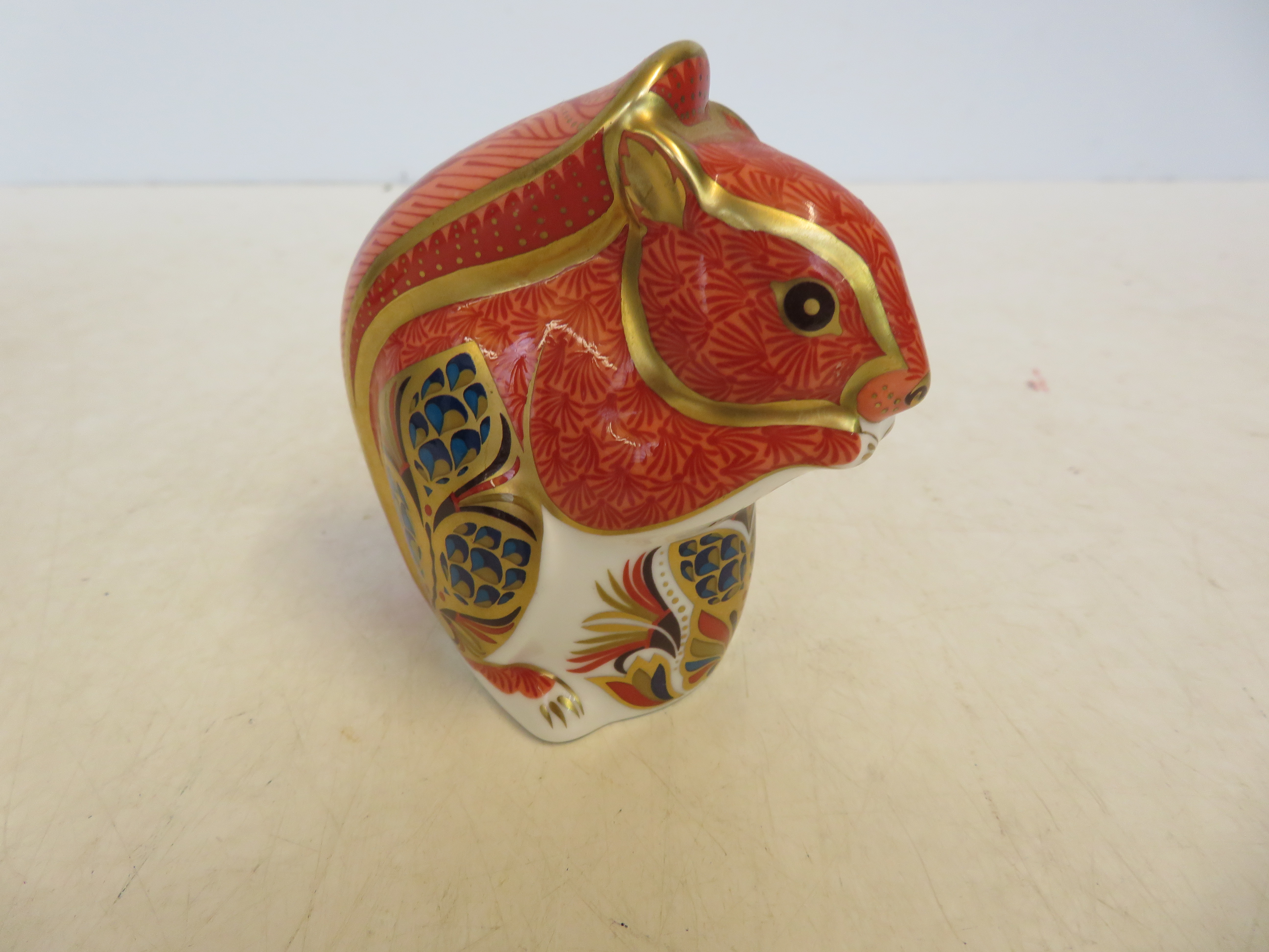 Royal crown derby squirrel with gold stopper