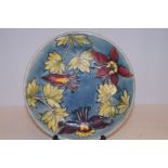 Moorcroft cabinet plate Height 26 cm