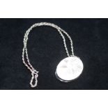 Silver chain & photo pendant