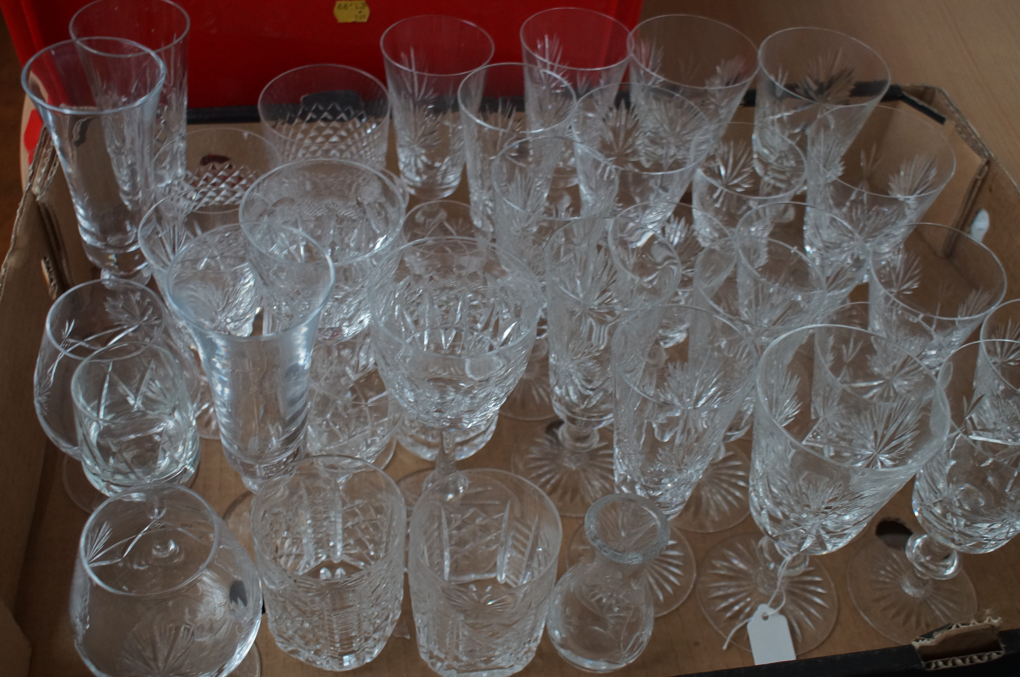 Large collection of crystal glasses majority Edinb