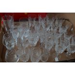 Large collection of crystal glasses majority Edinb