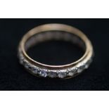9ct Gold eternity ring set with diamonds