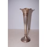 Sterling silver bud vase Height 26 cm Loaded base