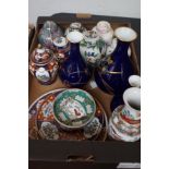 Box of oriental style ceramics