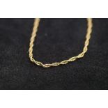 9ct Gold chain Weight 4.2g Length 56 cm