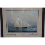 Framed special edition print Yachts of america's o