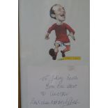 Framed autograph of nobby stiles