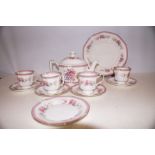 Rosina china queens pattern tea set (11 pieces)