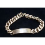9ct Gold ID bracelet, vacant Weight 22.9g