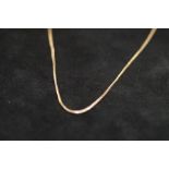 9ct Gold chain Weight 4.3g Length 63 cm