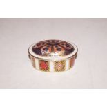 Royal crown derby 1128 old imari trinket box 7 cm