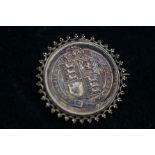 Silver 1887 coin pin brooch
