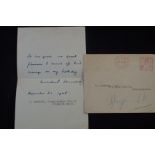 House of Common's Winston Churchill 1948 letter
