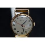 9ct Gold case vintage Gelda gents wristwatch