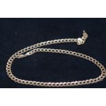 9ct Gold curb chain Weight 13.3g Length 49 cm clas