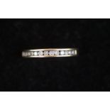 9ct Gold ring set with 13 diamonds Size Q