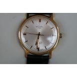 Gents Rotary 17 jewels gold plated wristwatch
