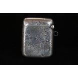 Silver vesta case dated 1938 Birmingham