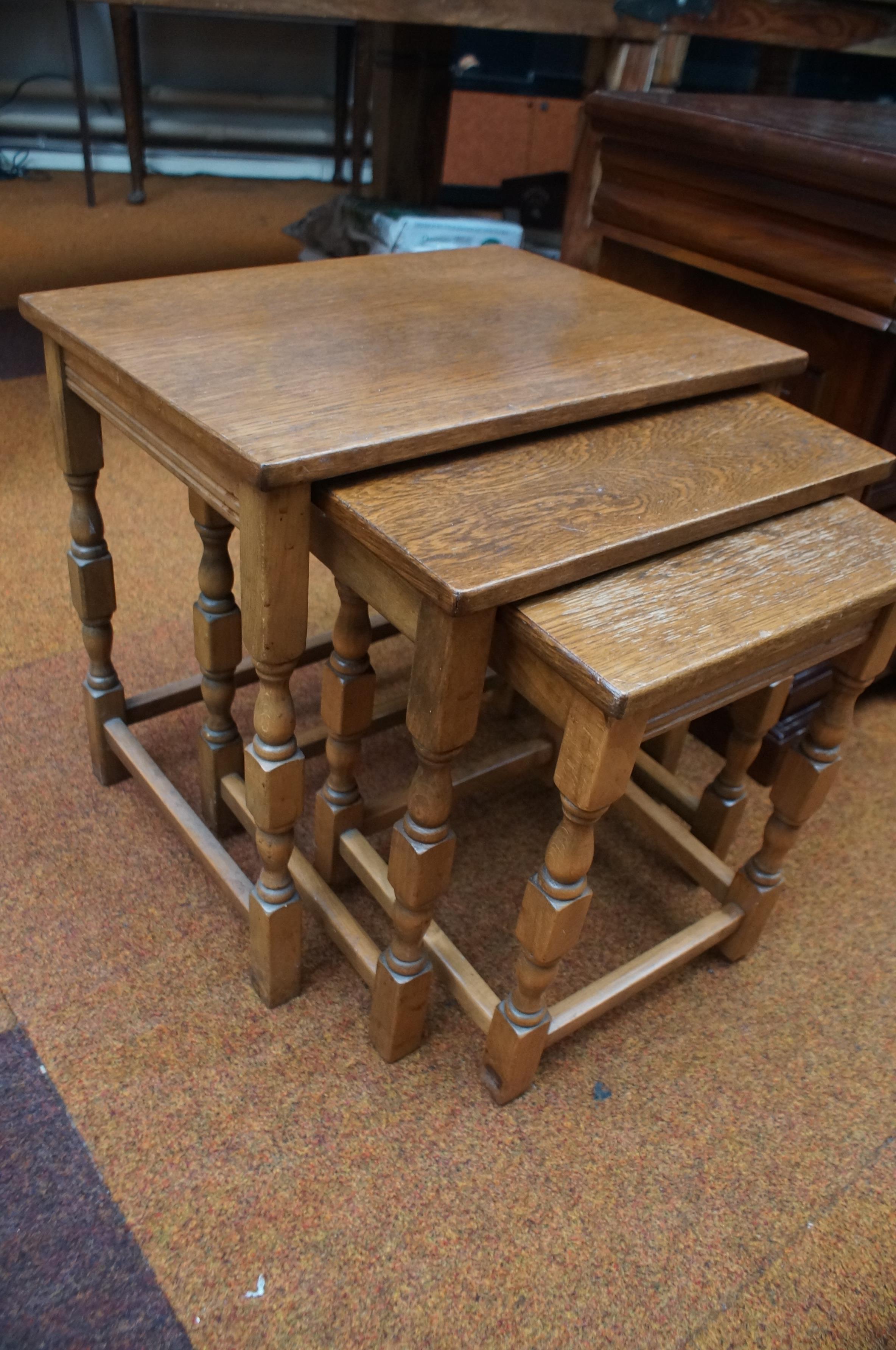 Nest of oak tables