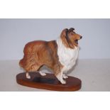 Beswick Rough Collie on plinth