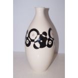 Moorcroft white & black vase design trial Height 33 cm