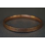 9 ct rose gold bangle (hollow) 9.8 grams