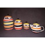 4x Lorna Bailey, Old Ellgreave pottery Rare storag