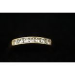 7 stone diamond ring unmarked band possibly platin