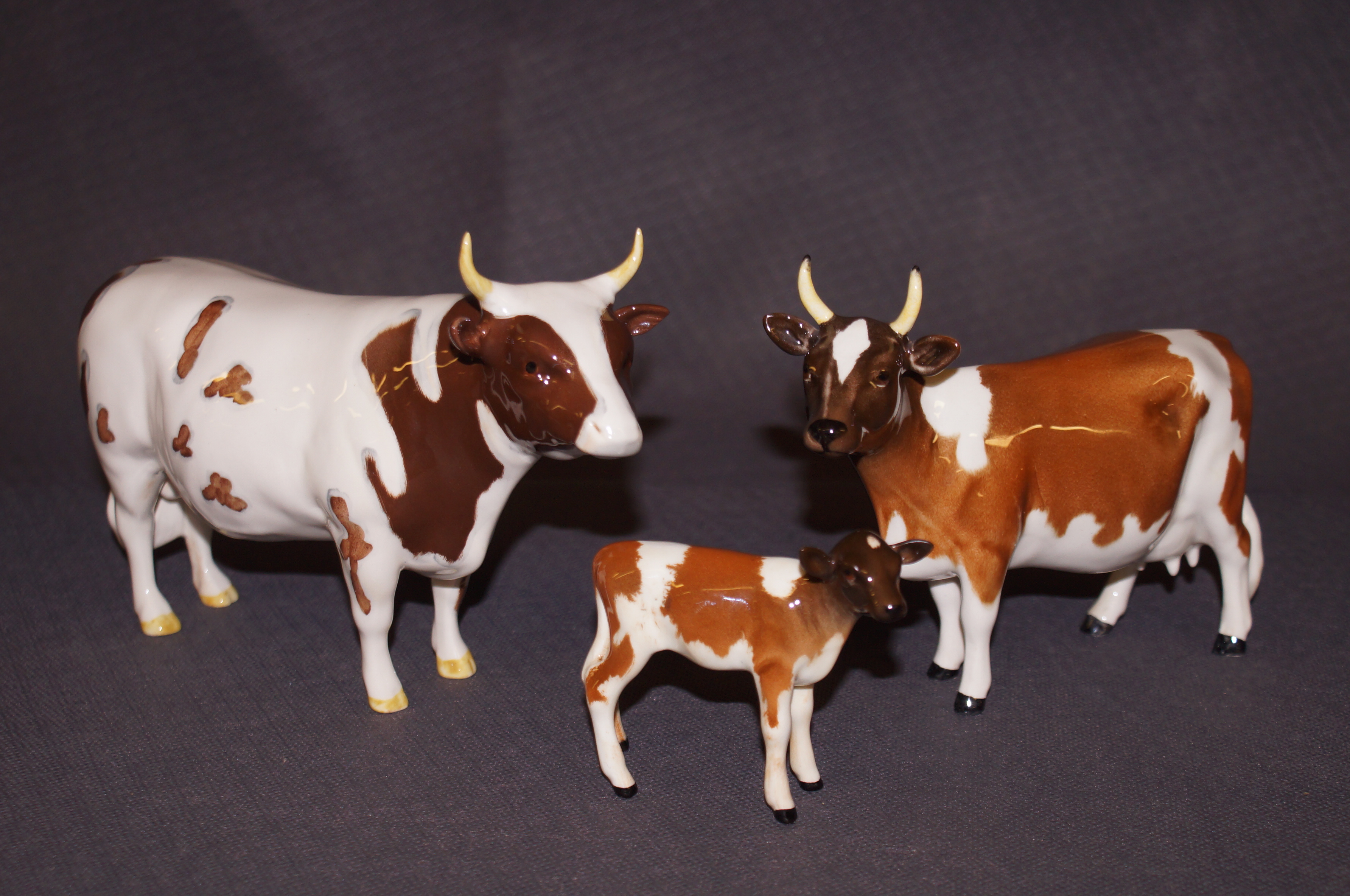 Beswick Ayrshire Bull, Cow & Calf