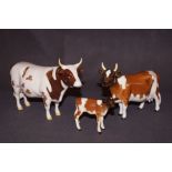 Beswick Ayrshire Bull, Cow & Calf