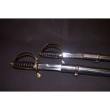 2x Good quality display sword with scabbards