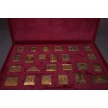 Box set of silver hallmarked stamps 24 in total (t