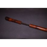 Victorian wooden swordstick with fine Japanese eng