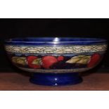 William Moorcroft fruit bowl with fruit & rope dec