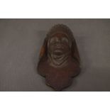 Victorian carved wood, religious head