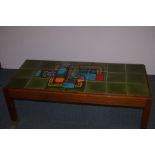 Retro, mid century, tile top coffee table 110cm