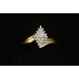 14ct gold diamond cluster ring