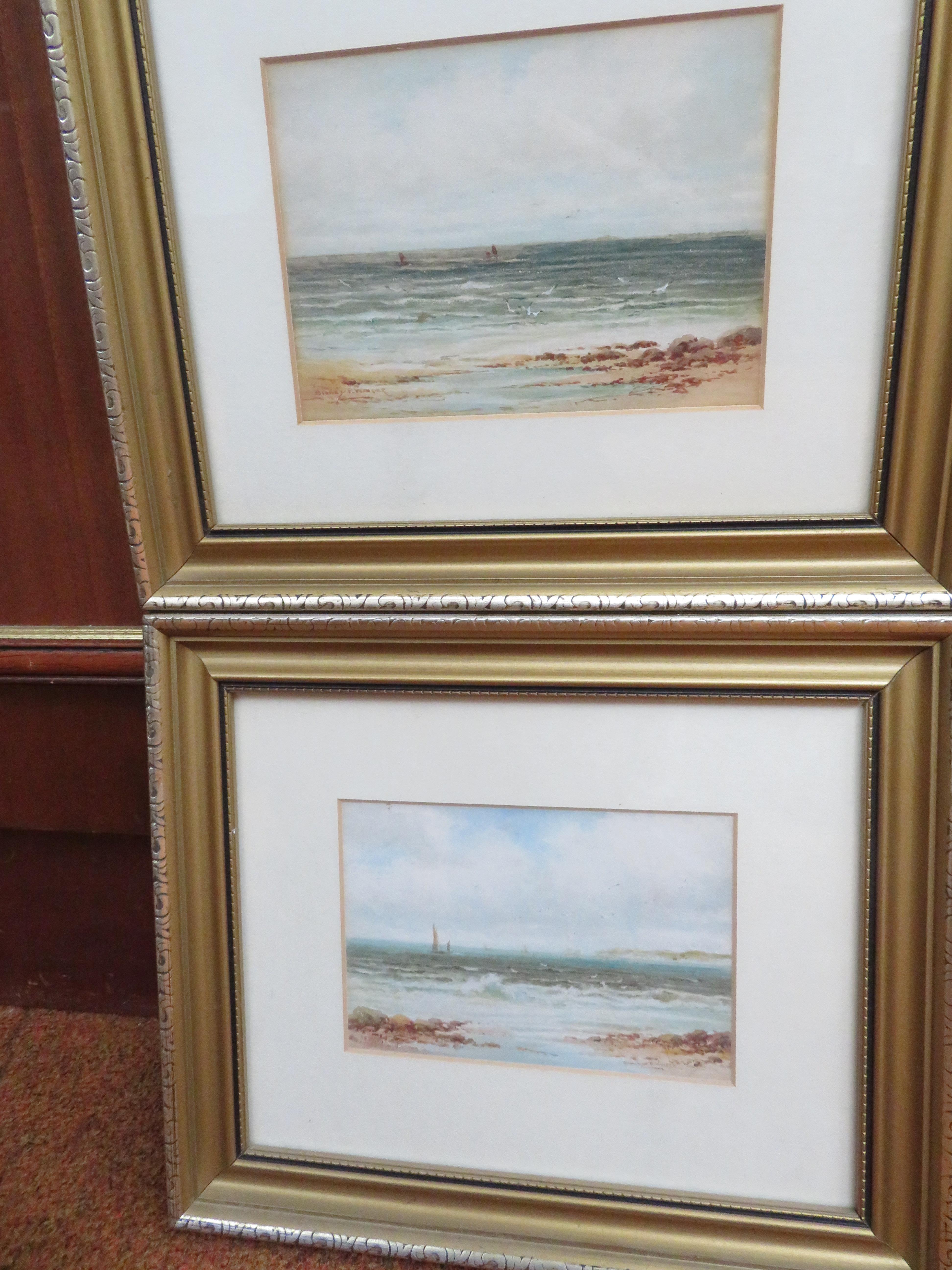 Pair of early 20th seascape watercolours signed by